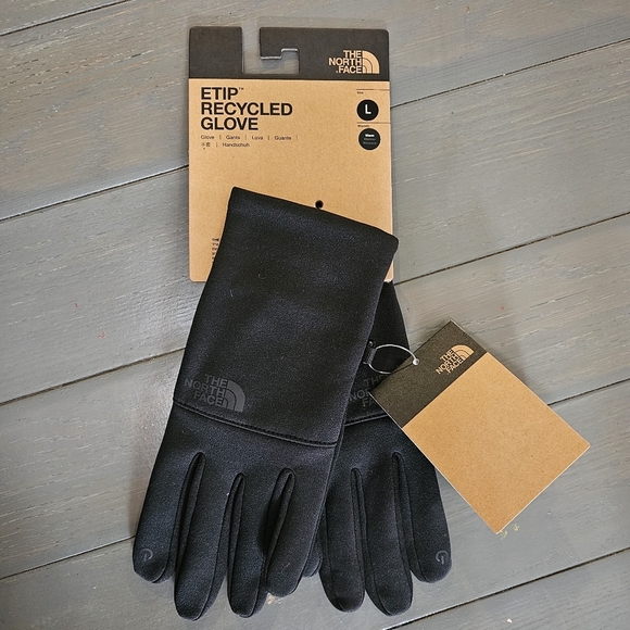 The North Face Men's Black Etip Recycled Touchscreen Gloves Size Large - Picture 1 of 9